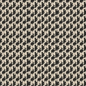 Monochrome Herringbone Mosaic Fabric Design