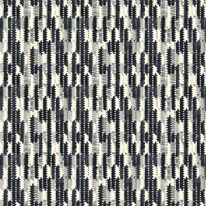 Abstract Ink Stripes and Stitches Fabric Design