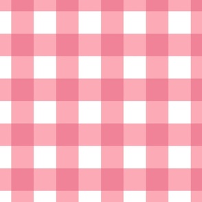 Pink and white gingham