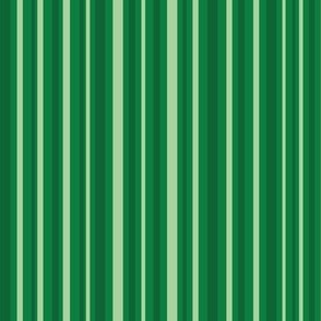 Large - Leap Frog Vertical Barcode Stripes - Emerald Green - Celadon - Kelly Green