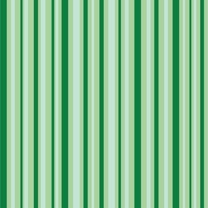 Large - Leap Frog Vertical Barcode Stripes - Pale Green - Celadon - Kelly Green