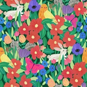 Garden friends//What wonderful world //bold floral// small scale