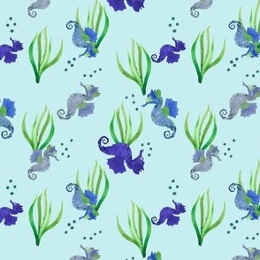 Seahorses and seaweed sm-pattern jpeg