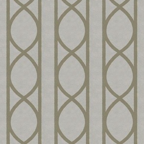 Greige Elegance and Gold Beige Charm - Ogee Lattice Design on textured Wallpaper