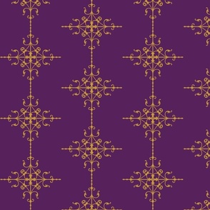 Ornate diamond tile purple gold