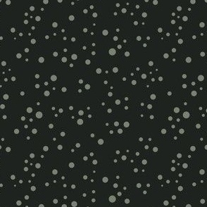 Random tossed dots - black and teal