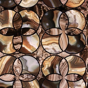 marble effect mosaic brown