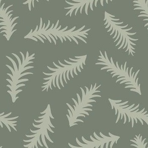 Non-directional flying ferns -teal 