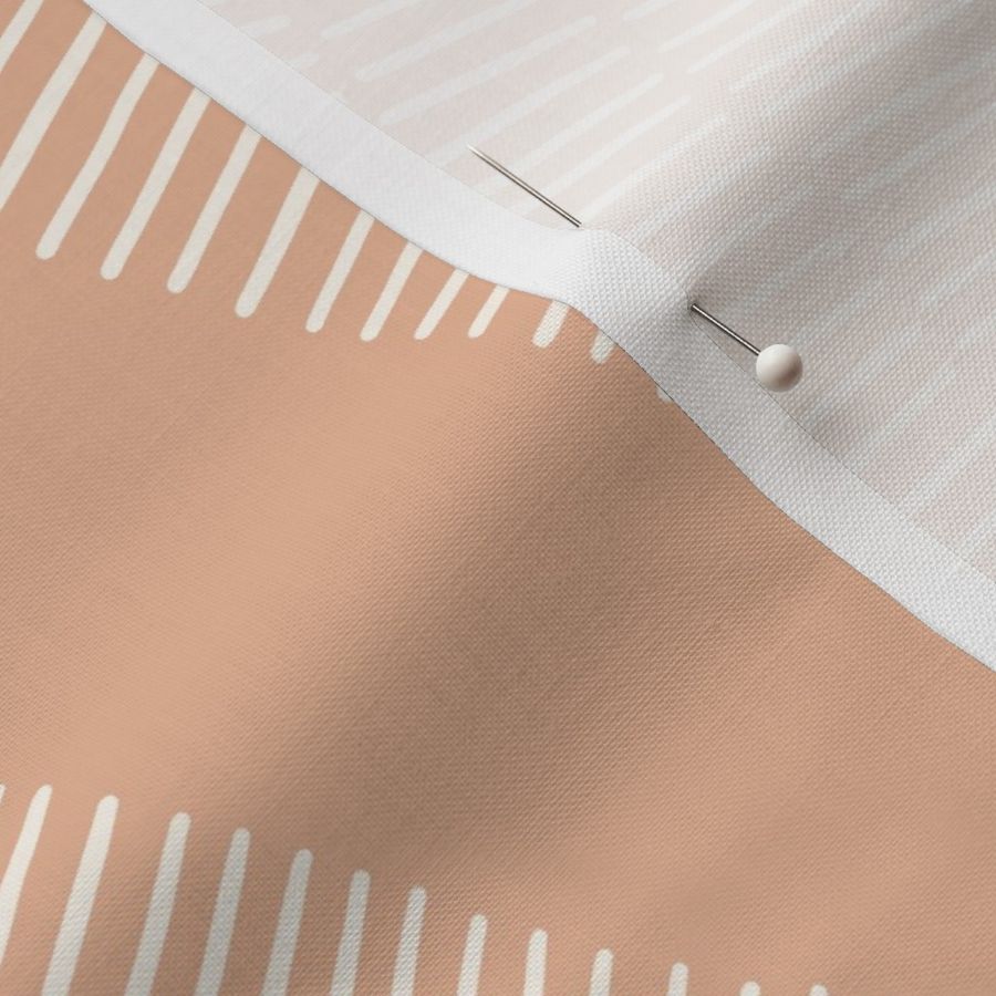 Organic Minimal Hand-Drawn Wavy Vertical Stripes in Earthy Beige, Jumbo Size