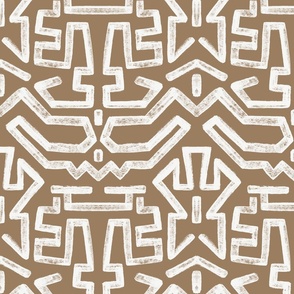Inky retro shapes | Wood brown