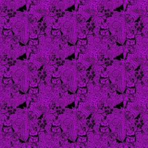 Mini Neon Purple Black Magic Lace 