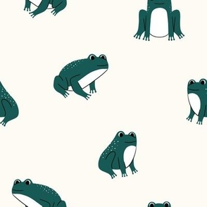 Frogs - Dark Green and  Off White (M))