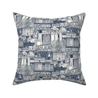 Philadelphia toile blue indigo small