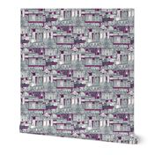 Philadelphia toile purple indigo small