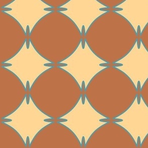 Concave Convex 7 3 Inch ~ yellow ~ tan ~ rust ~ geometric ~ wavy ~ kitchen wallpaper ~ bedroom wallpaper ~ dining room wallpaper