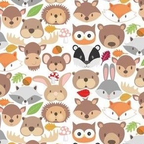 woodland animals mixed