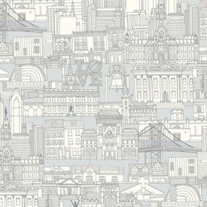 Philadelphia toile silver small