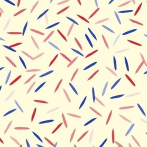Red, white and blue multicolored 4th July confetti 