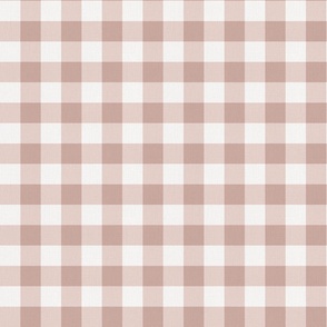 Neutral Dusty Rose Gingham
