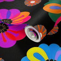 colorful pop art flowers
