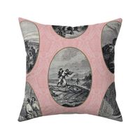 20,000 Leagues Under the Sea Pink Damask