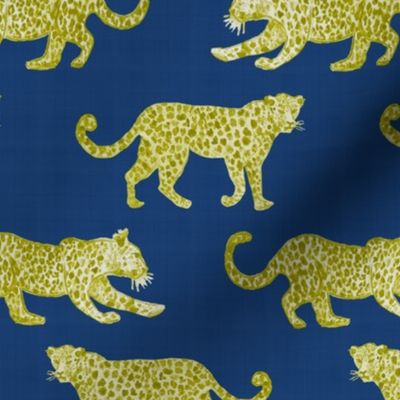  Leopard Parade Citron on Blue 