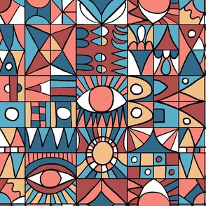 Geometric_Shapes_In_Red_Gold_Blue