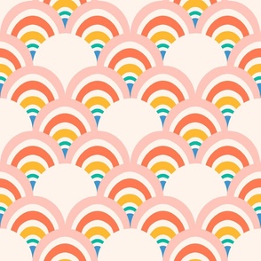 Retro Rainbow Scallop medium