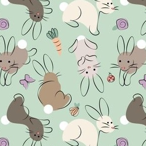 Bunny Blobs and Springtime - Small
