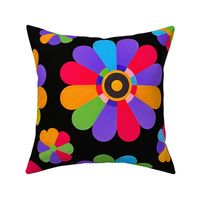colorful flowers pop art style