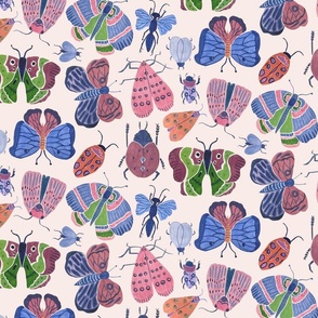 Doodle BUGS - Colorful - off white background
