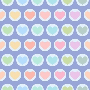 sweet spot multicolor pastel hearts on ultramarine light blue love hearts rainbow girls bedroom pet accessories