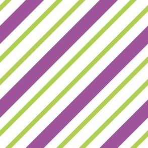 Diagonal Stripes Purple Green, Large Scale