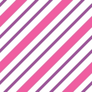Diagonal Stripes Pink Purple, Large Scale