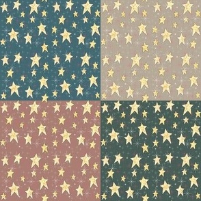 Star Patchwork (matches my Cozy Christmas collection) 4 inch blocks