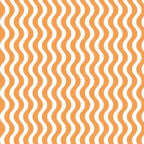 Orange Wavy Stripes, Large Scale