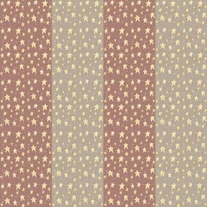 Stripes and Stars Pink and Cream 2 inch