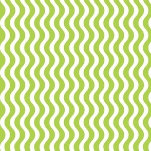 Green Wavy Stripes, Large Scale