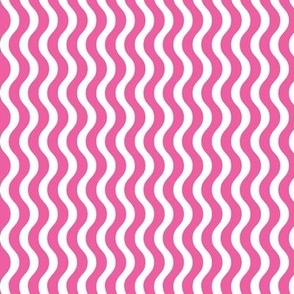 Pink Wavy Stripes, Large Scale
