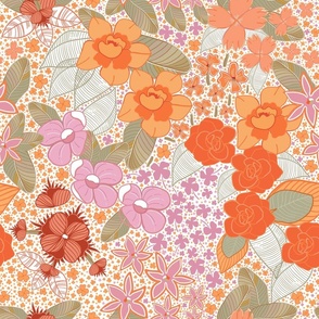 Dream floral spring pattern