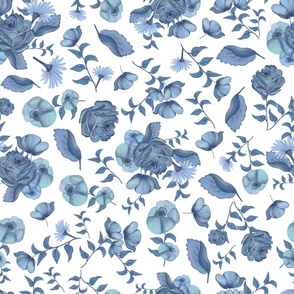 Heirloom florals blue