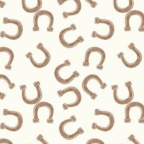 (small scale) Horseshoes - brown/cream - Western - LAD24