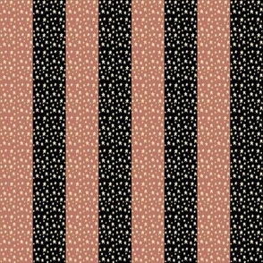 Stripes and Stars Mauve Pink  and Black 1 inch stripes