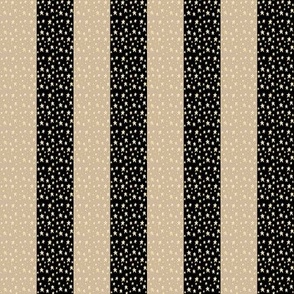 Stripes and Stars Cream  and Black 1 inch 