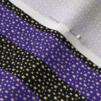 Stripes and Stars Purple and Black 1 inch stripes