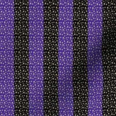 Stripes and Stars Purple and Black 1 inch stripes