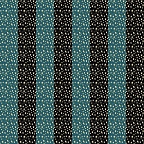 Stripes and Stars Green Teal Black 1 inch stripes