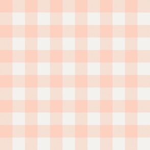 Peach Pink Plaid for Spring 6 inch