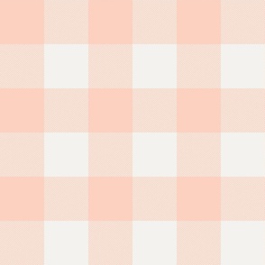 Peach Pink Plaid for Spring 12 inch