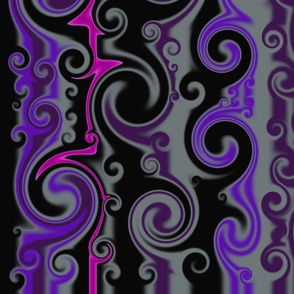 Swirl stripe purple large